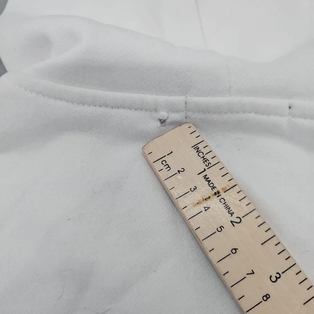 True Religion Hoodie Mens Large White Full Zip Sweatshirt Buddha Logo Streetwear